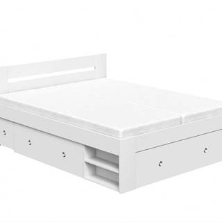 DREVONA Manželská posteľ biela 160 cm REA LARISA, značky DREVONA