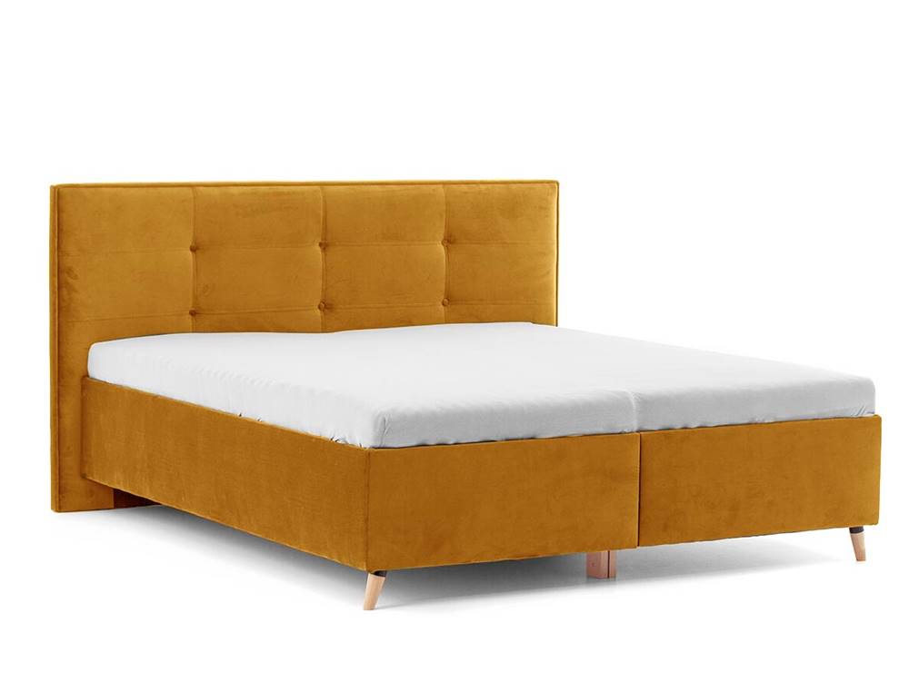 DREVONA Manželská posteľ 160 cm ZARA, žltá Terra 48, značky DREVONA