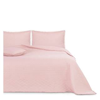 Púdrovoružová prikrývka na posteľ AmeliaHome Meadore, 200 x 220 cm