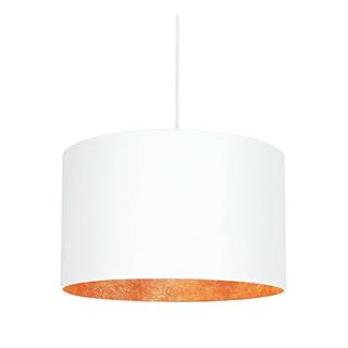 Biele stropné svietidlo s vnútrajškom v medenej farbe Sotto Luce Mika, ∅ 40 cm