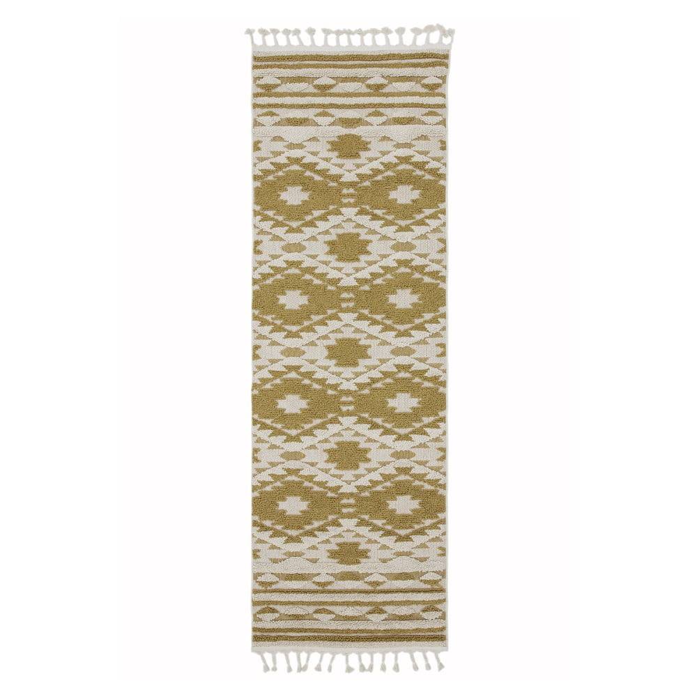 Asiatic Carpets Žltý koberec  Taza, 80 x 240 cm, značky Asiatic Carpets