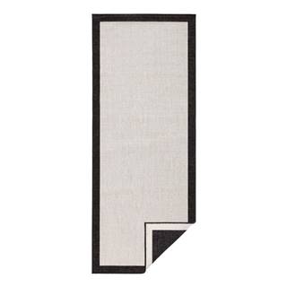 Čierno-krémový vonkajší koberec NORTHRUGS Panama, 80 x 250 cm