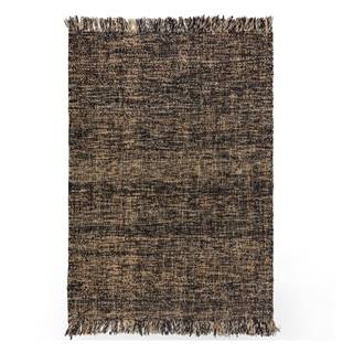 Čierny jutový koberec Flair Rugs Idris, 120 x 170 cm
