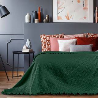 AmeliaHome Zelený pléd cez posteľ  Tilia, 240 x 260 cm, značky AmeliaHome