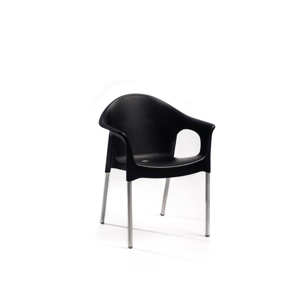 Rojaplast Čierna plastová záhradná stolička Lisa - , značky Rojaplast
