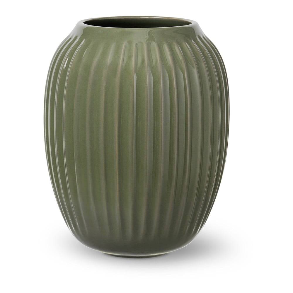 Kähler Design Tmavozelená kameninová váza , výška 21 cm, značky Kähler Design