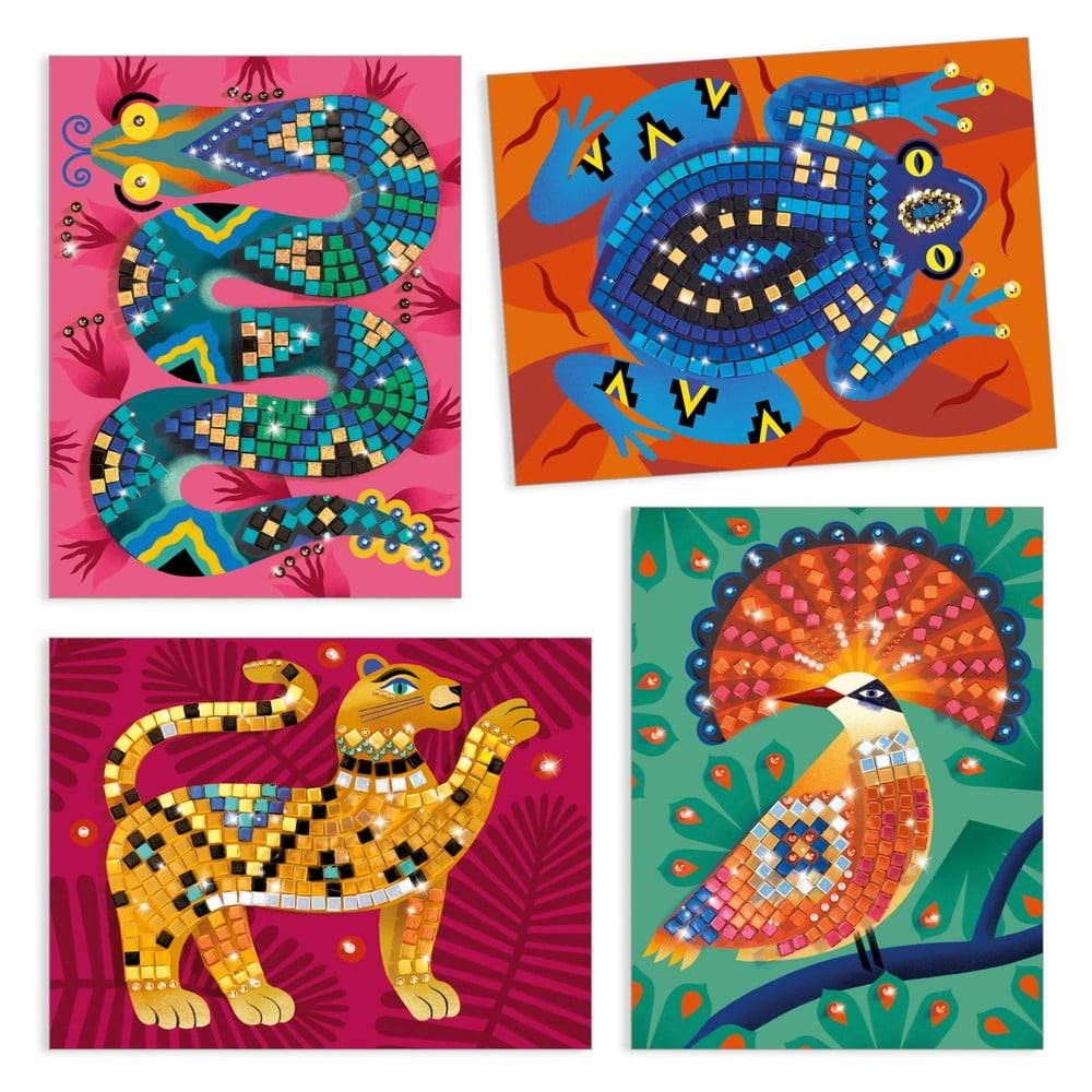 Djeco Kreatívny set pre výrobu trblietavej mozaiky  Jungle, značky Djeco