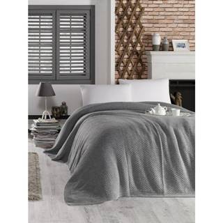 Sivá prikrývka cez posteľ Silvi, 220 x 240 cm