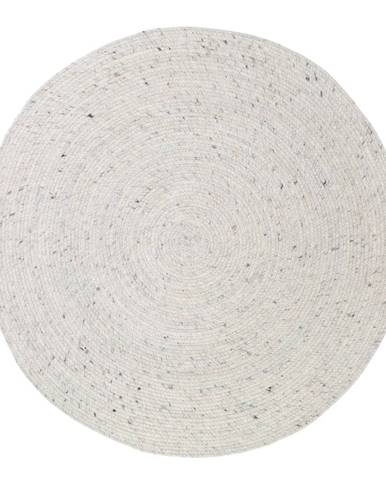 Biely ručne vyrobený koberec zo zmesi vlny a bavlny Nattiot Neethu, ø 140 cm