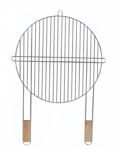 Rošt okrúhly s dvoma drevenými rúčkami 46 cm