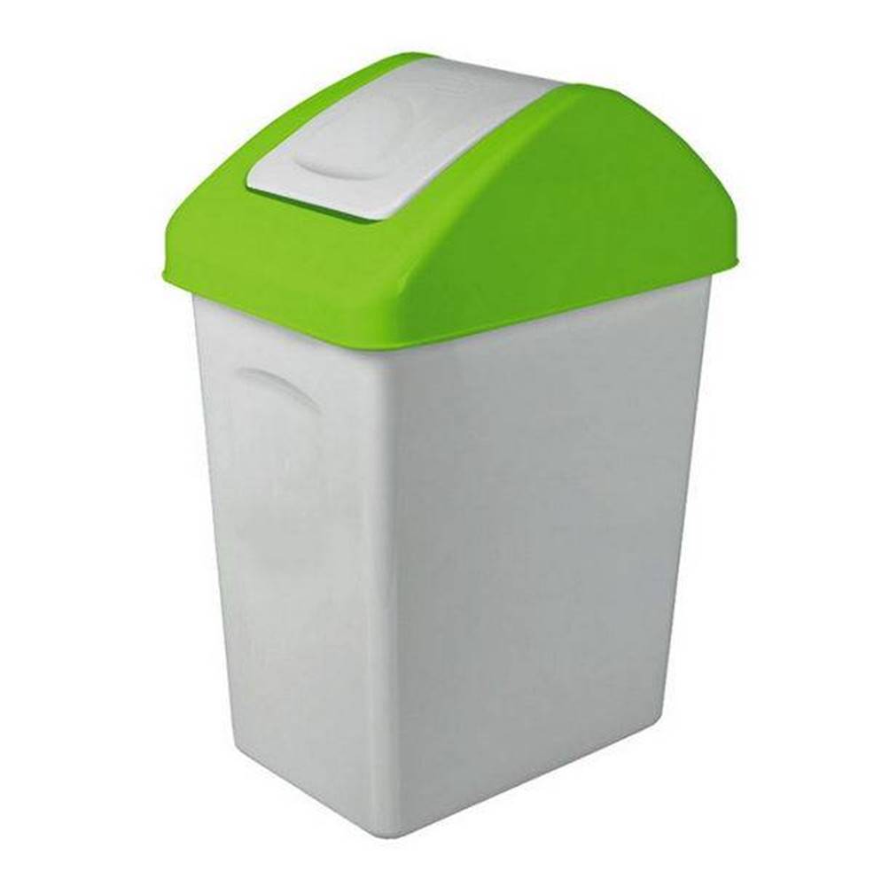 Kinekus Kôš na odpad preklápací 10 l, plastový, SWING zeleno - sivý, značky Kinekus