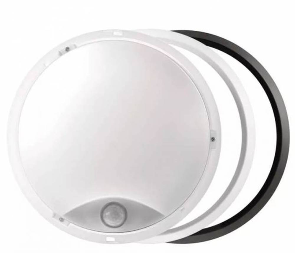 EMOS LED svietidlo prisadené kruhové so senzorom, 14W, neutrálna biela, priemer 21,5cm, čierna/biela ZM3231, značky EMOS
