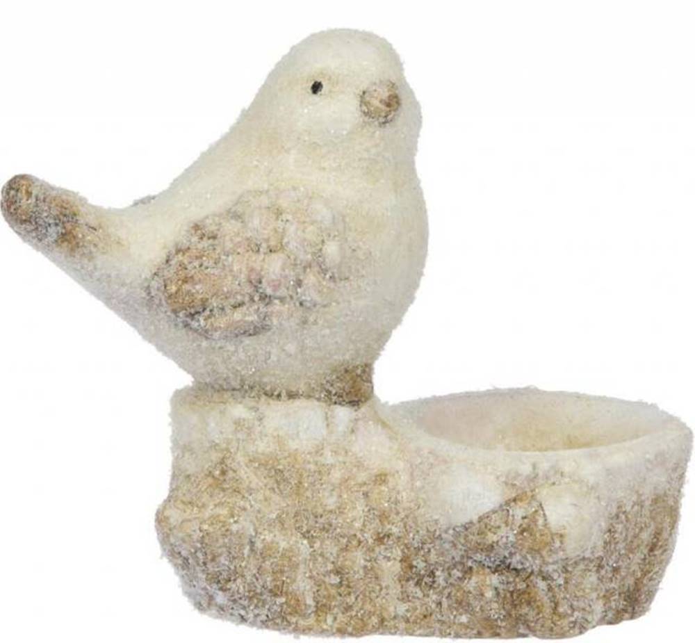 Kinekus Svietnik postavička vtáčik na pni 12 cm keramika mix, značky Kinekus