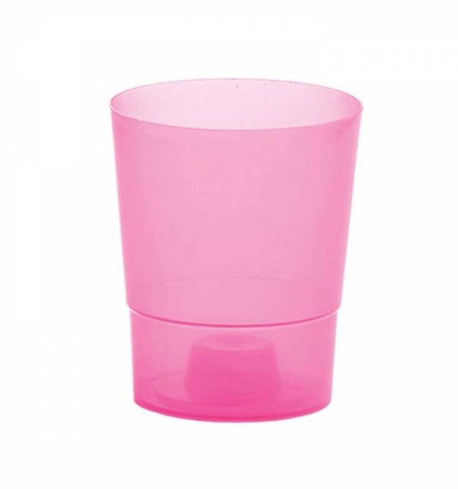 Kinekus Kvetináč plastový, transparentný, priemer 12,5 cm, COUBI ORCHID, ružový, značky Kinekus