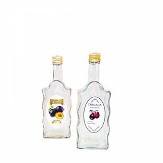 Kinekus Sklenená fľaša, 500 ml, hranatá, SLIVOVICA, s uzáverom na závit, kláštorná, značky Kinekus