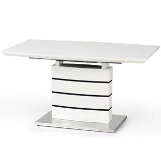 Stôl Nord 140/180 Mdf/Oceľ – Biely/Čierna