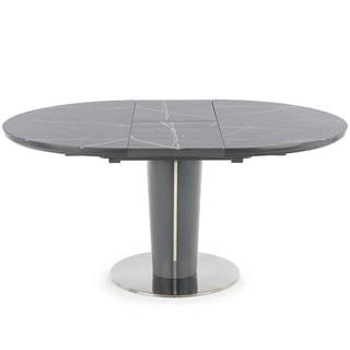 Stôl Ricardo 120/160 Popolavý/Marmur/Tmavé Popolavý