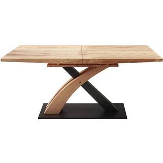 Stôl Sandor 3 160/220 Mdf/Oceľ – Dub Zlatá/Čierna