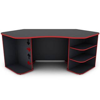 Písací stôl Matrix 1 grafit/červená