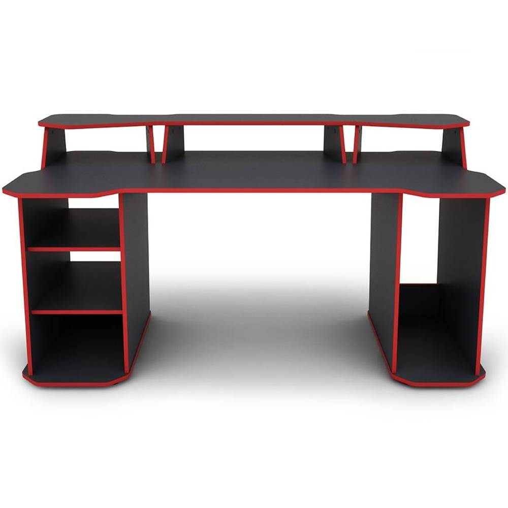 MERKURY MARKET Písací stôl Matrix 4 grafit/červená, značky MERKURY MARKET