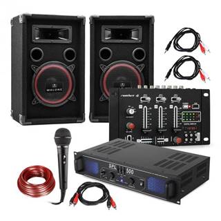 Electronic-Star  DJ-14 BT, DJ PA set, PA zosilňovač, BT mixážny pult, 2 x reproduktor, karaoke mikrofón, značky Electronic-Star