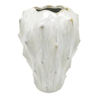 PT LIVING Slonovinovobiela keramická váza  Flora, výška 23,5 cm, značky PT LIVING