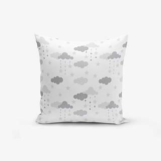 Minimalist Cushion Covers Obliečka na vankúš s prímesou bavlny  Grey Clouds, 45 × 45 cm, značky Minimalist Cushion Covers