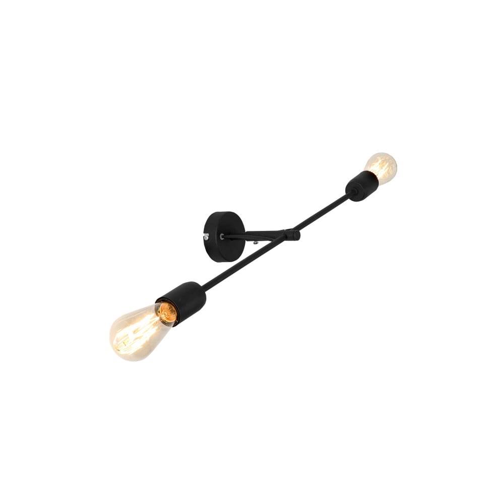 Custom Form Čierna nástenná lampa na 2 žiarovky CustomForm Twigo, šírka 60 cm, značky Custom Form