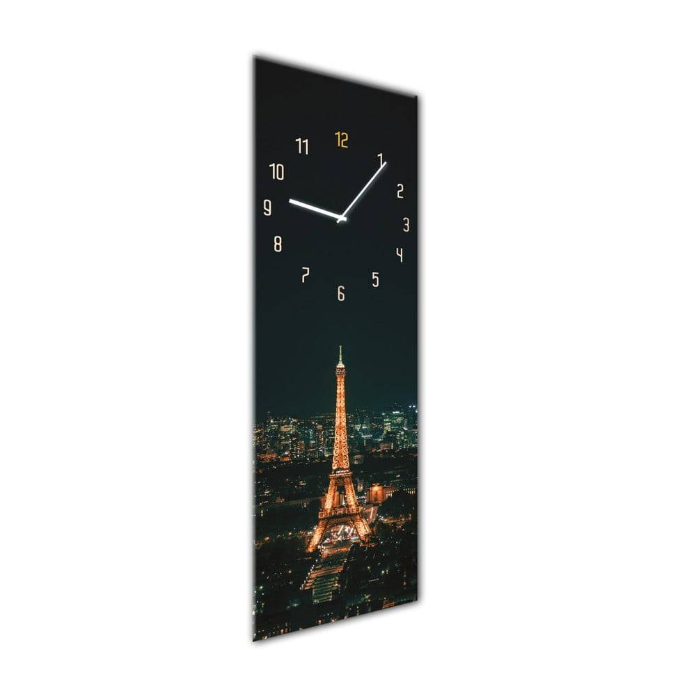 Styler Nástenné hodiny  Glassclock Paris, 20 × 60 cm, značky Styler