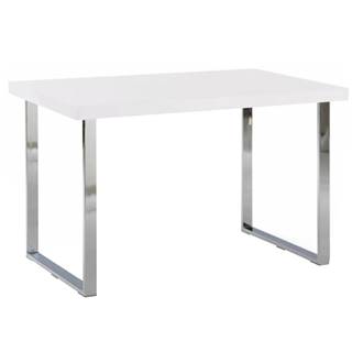 Kondela Jedálenský stôl biela HG + chróm TALOS poškodený tovar, značky Kondela