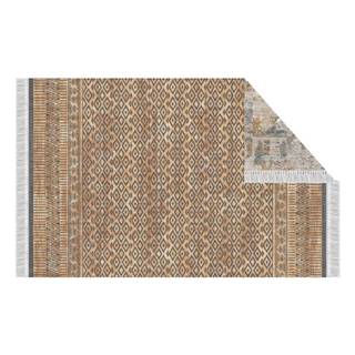 Kondela Obojstranný koberec vzor/hnedá 80x150 MADALA, značky Kondela