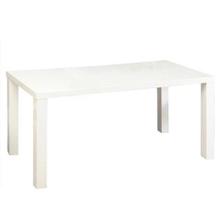 Jedálenský stôl rozkladací biela vysoký lesk HG 140-180x80 cm ASPER NEW TYP 1