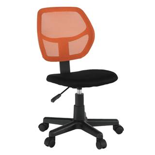 Kondela Otočná stolička oranžová/čierna MESH, značky Kondela