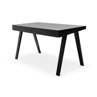 EMKO Čierny písací stôl s nohami z jaseňového dreva  4.9, 140 x 70 cm, značky EMKO