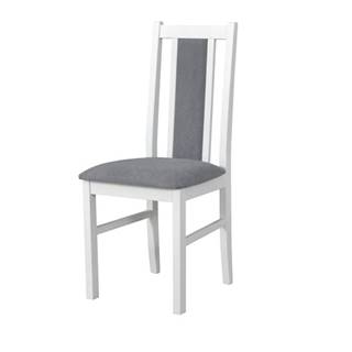 Sconto Jedálenská stolička BOLS 14 biela/svetlosivá, značky Sconto