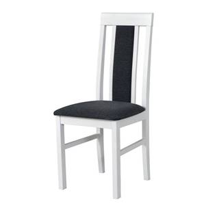 Jedálenská stolička NILA 2 biela/tmavosivá