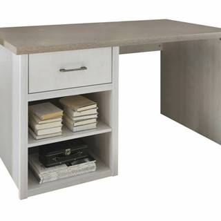 Písací stôl PARVATI pínia biela/dub truffel
