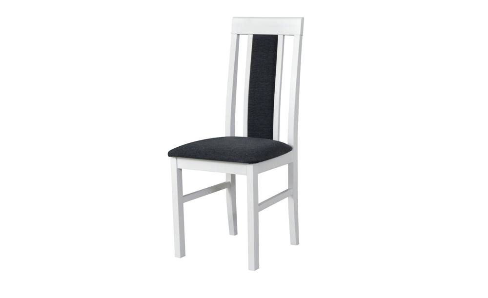 Sconto Jedálenská stolička NILA 2 biela/tmavosivá, značky Sconto